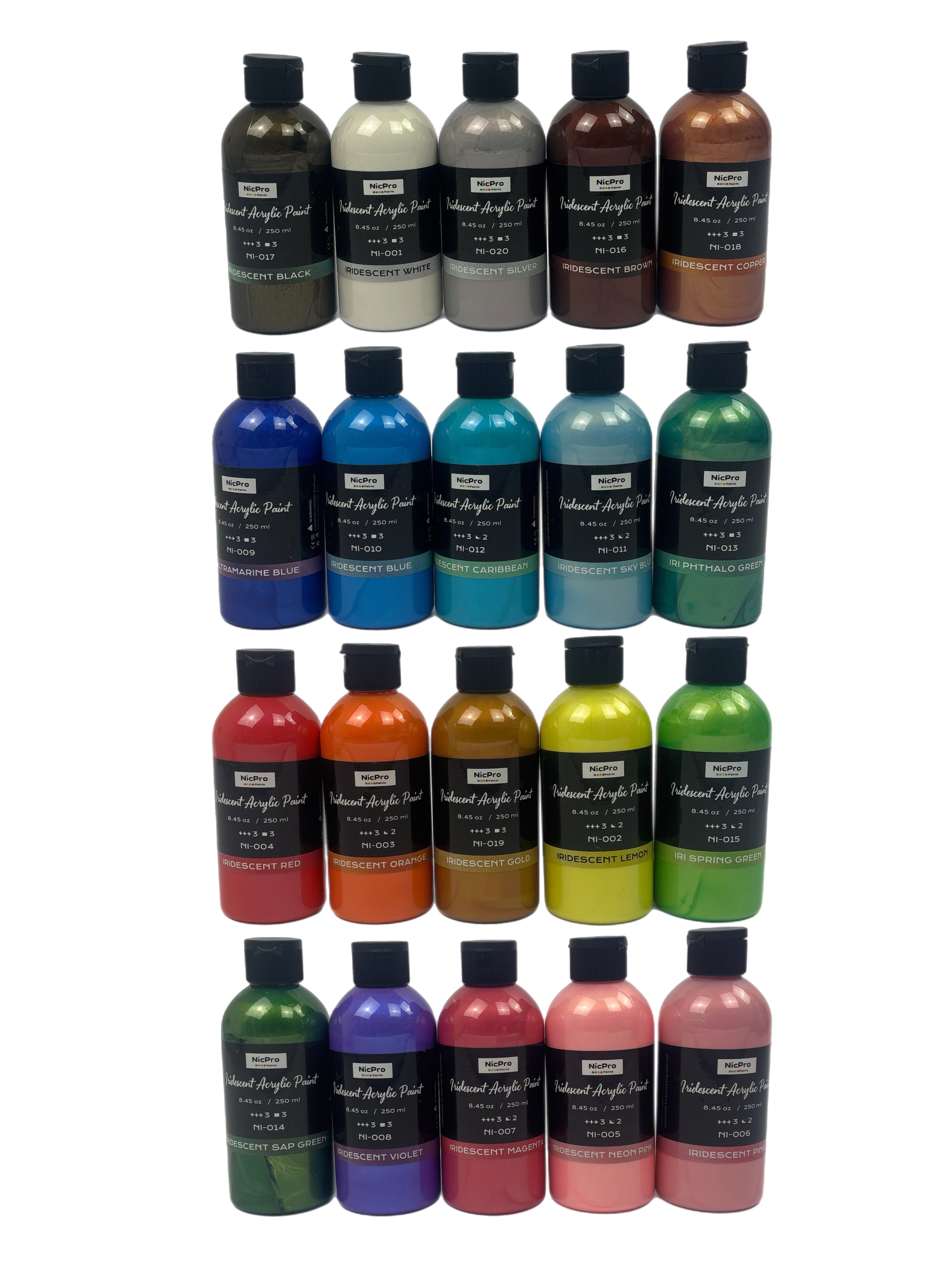 Acrylic paint kit - Iridescent colours