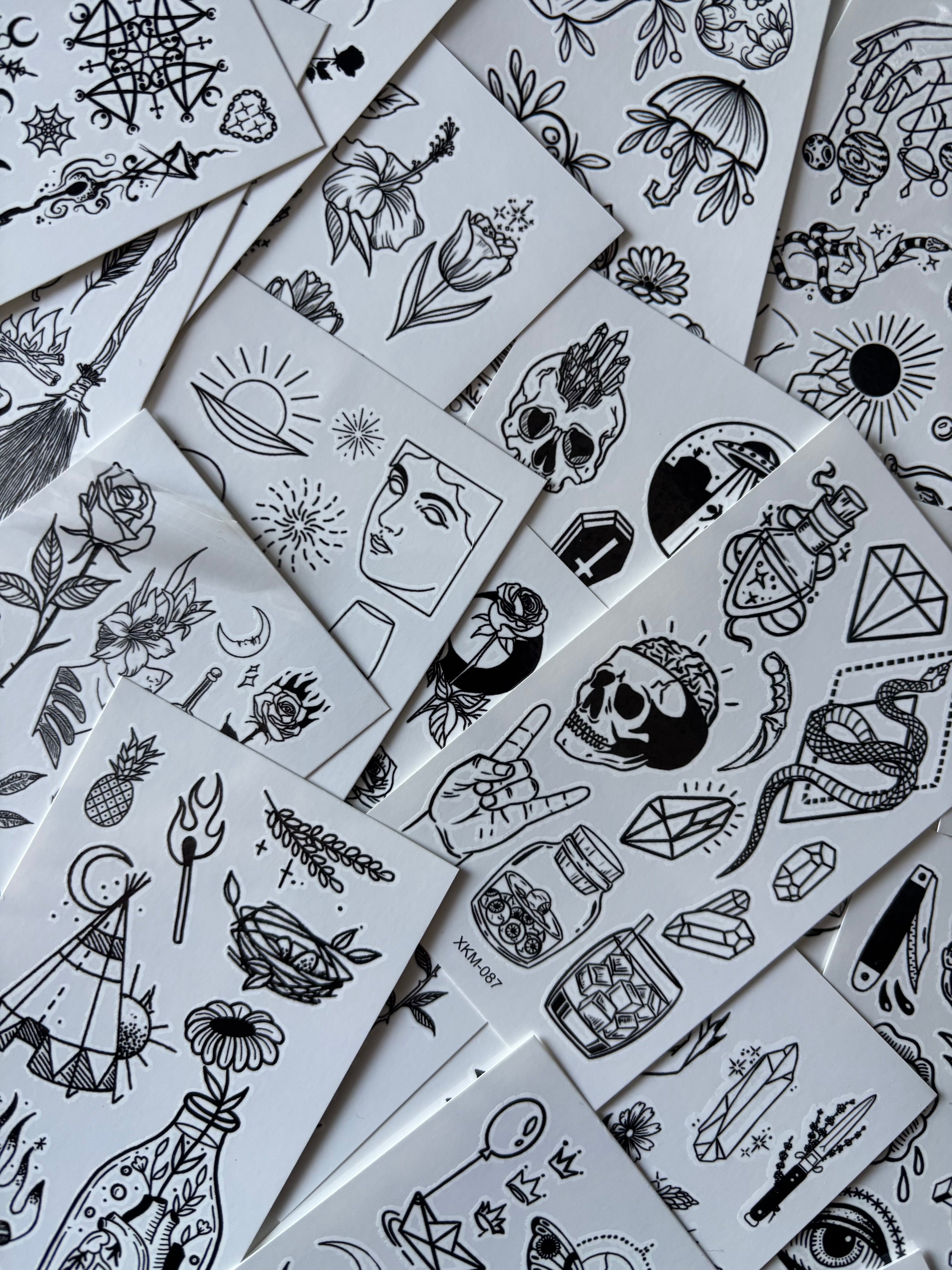 Stick on tattoo sheets
