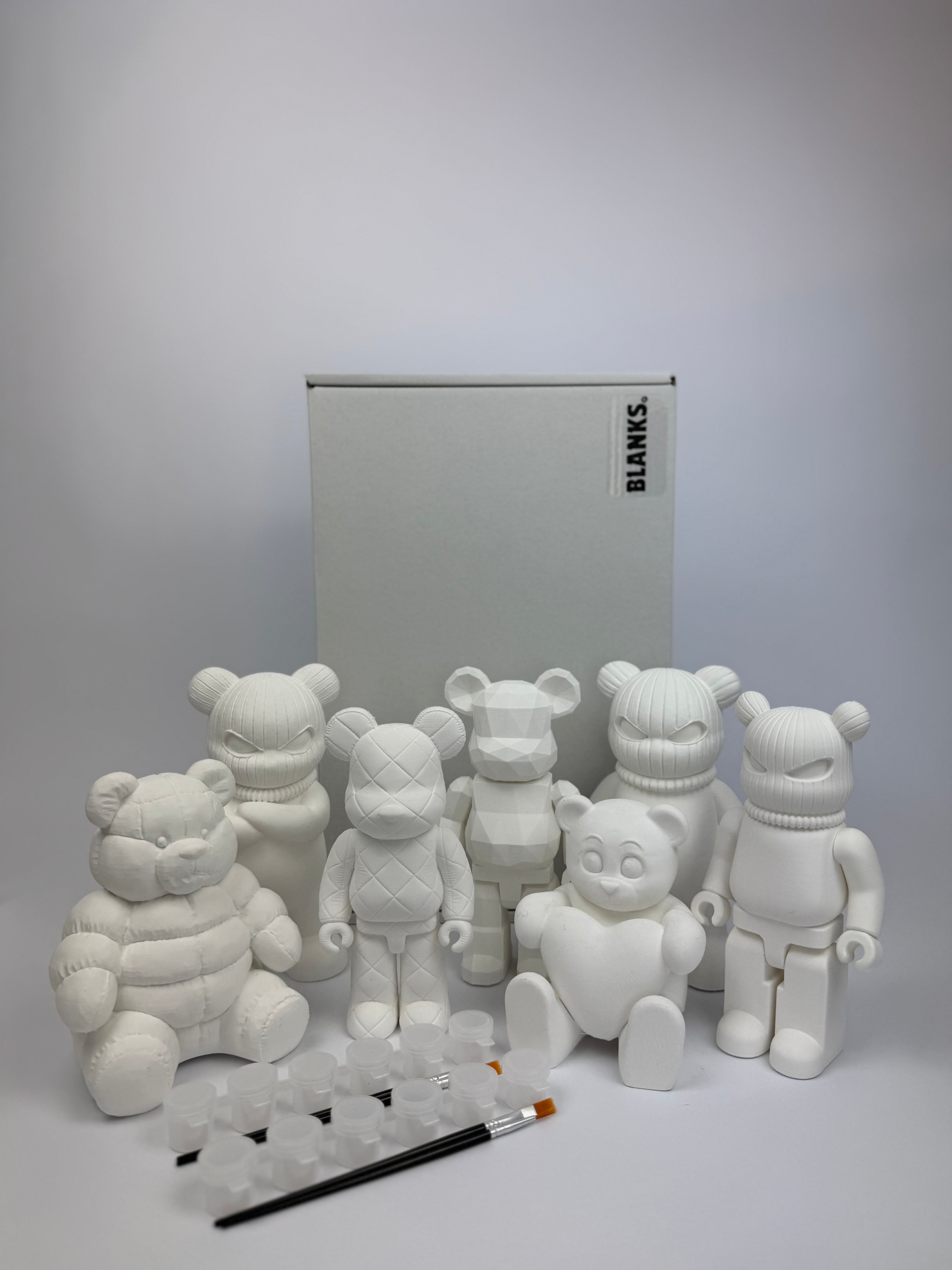 Paint a bear twin pack with paints and brushes