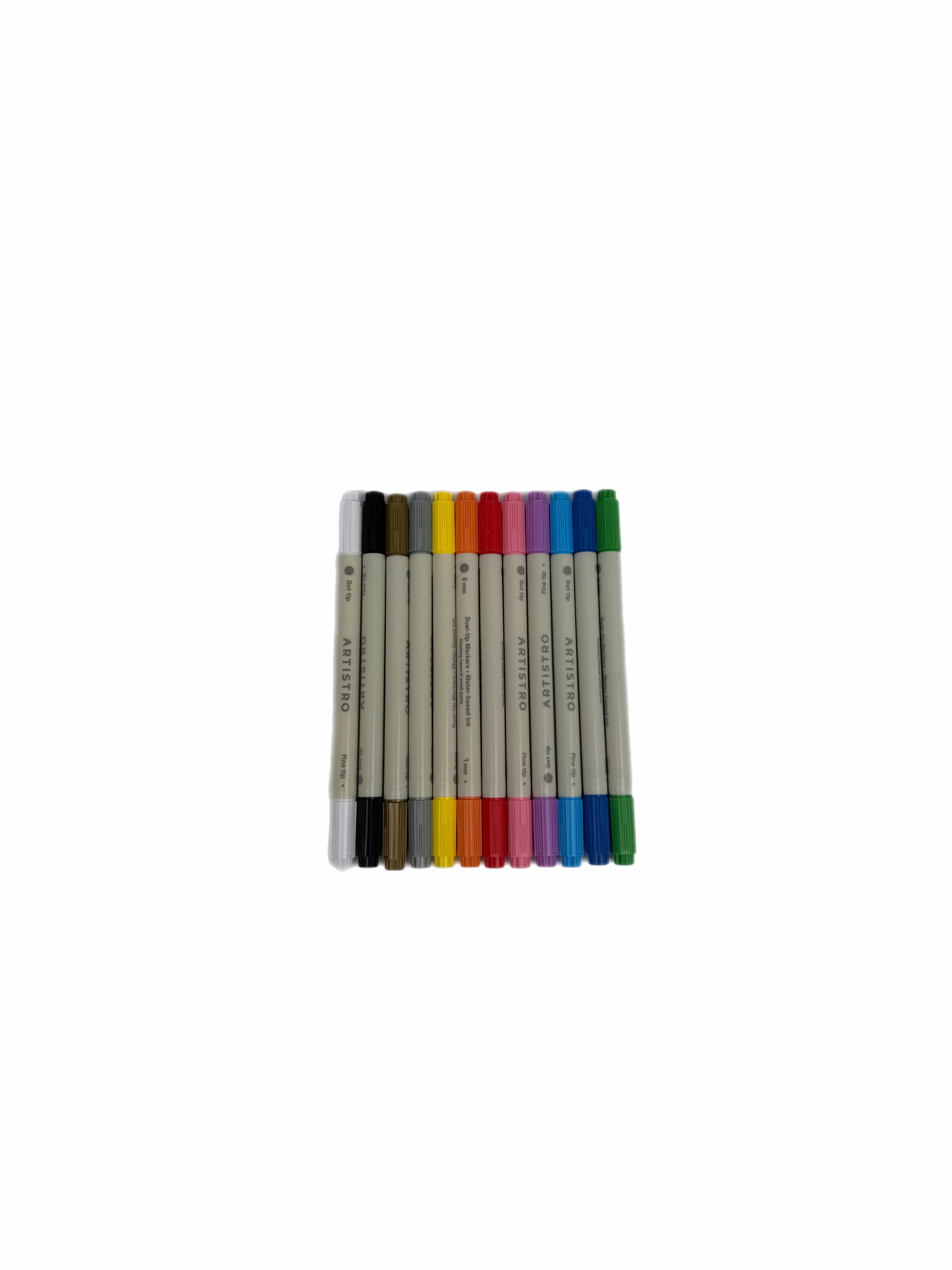 Dual tip acrylic paint markers - pack of 12