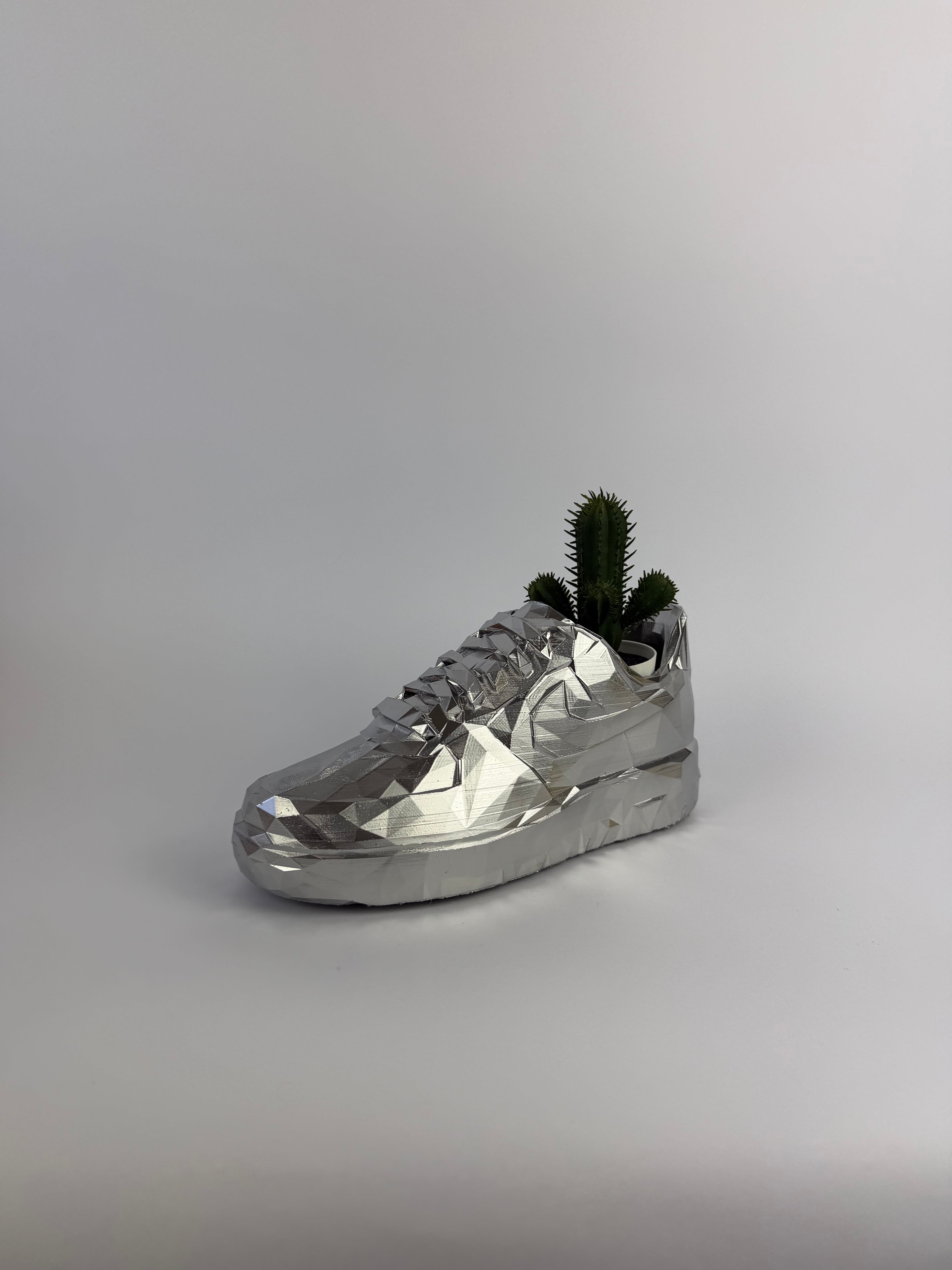 AF1 low poly - Chrome