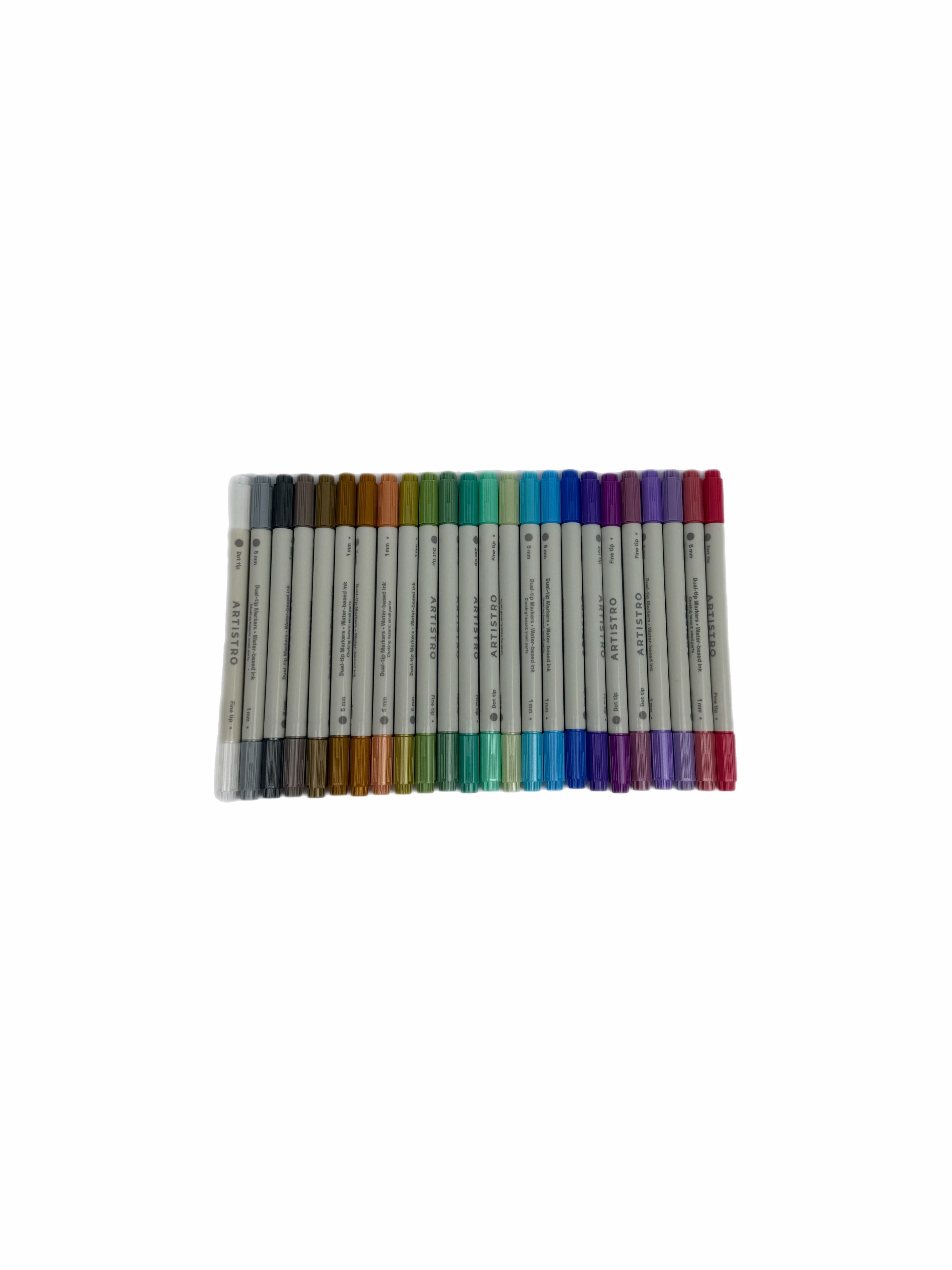 Dual tip metallic acrylic paint markers - pack of 24