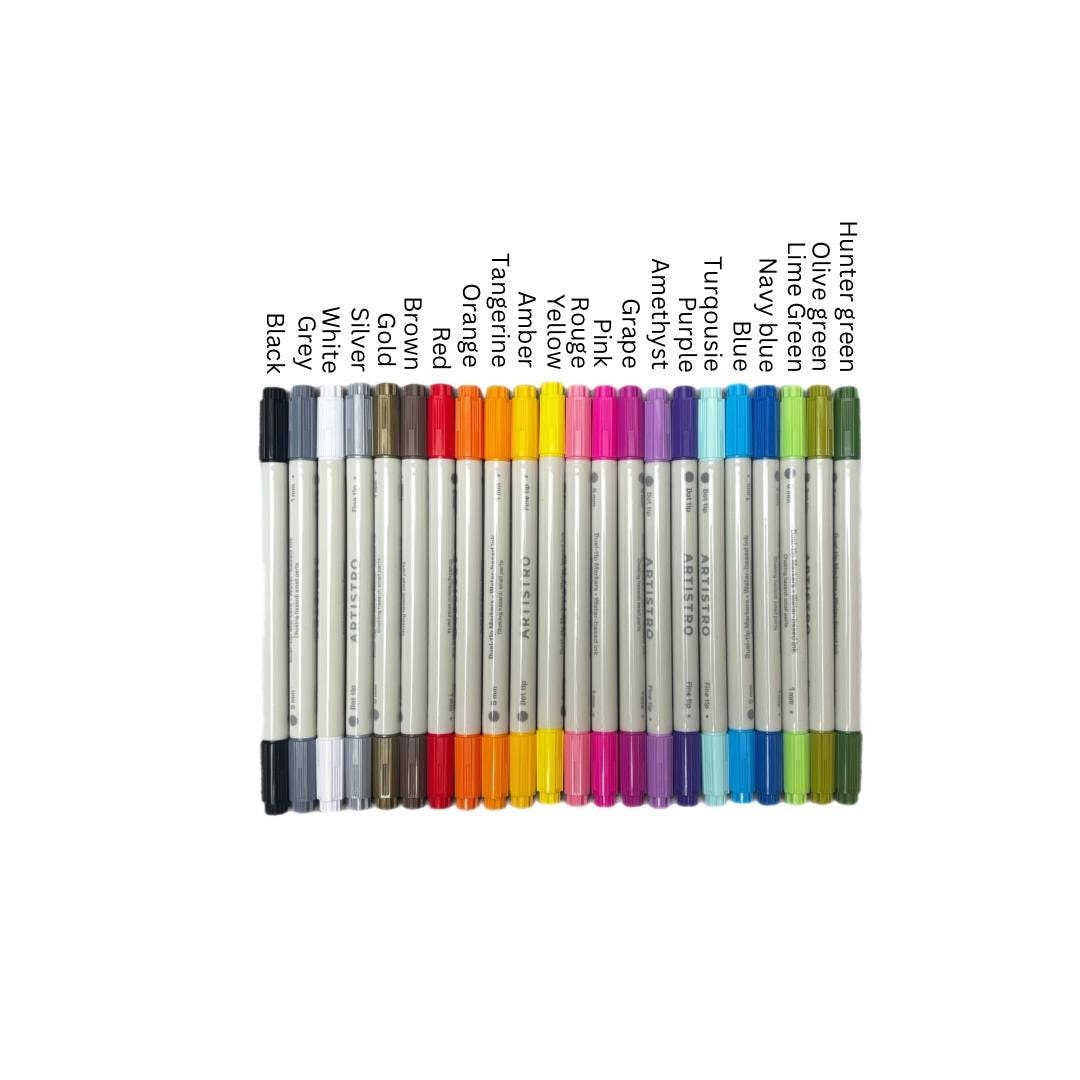 Dual tip acrylic paint markers - pack of 24