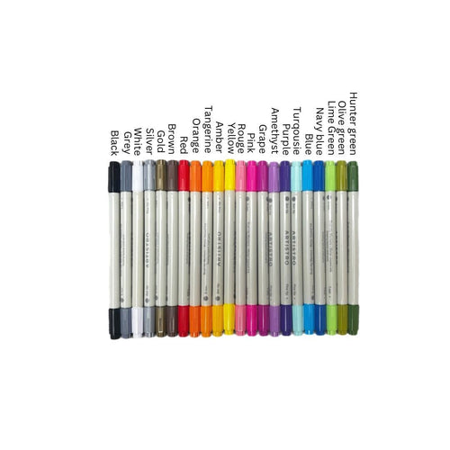 Dual tip acrylic paint markers - pack of 24