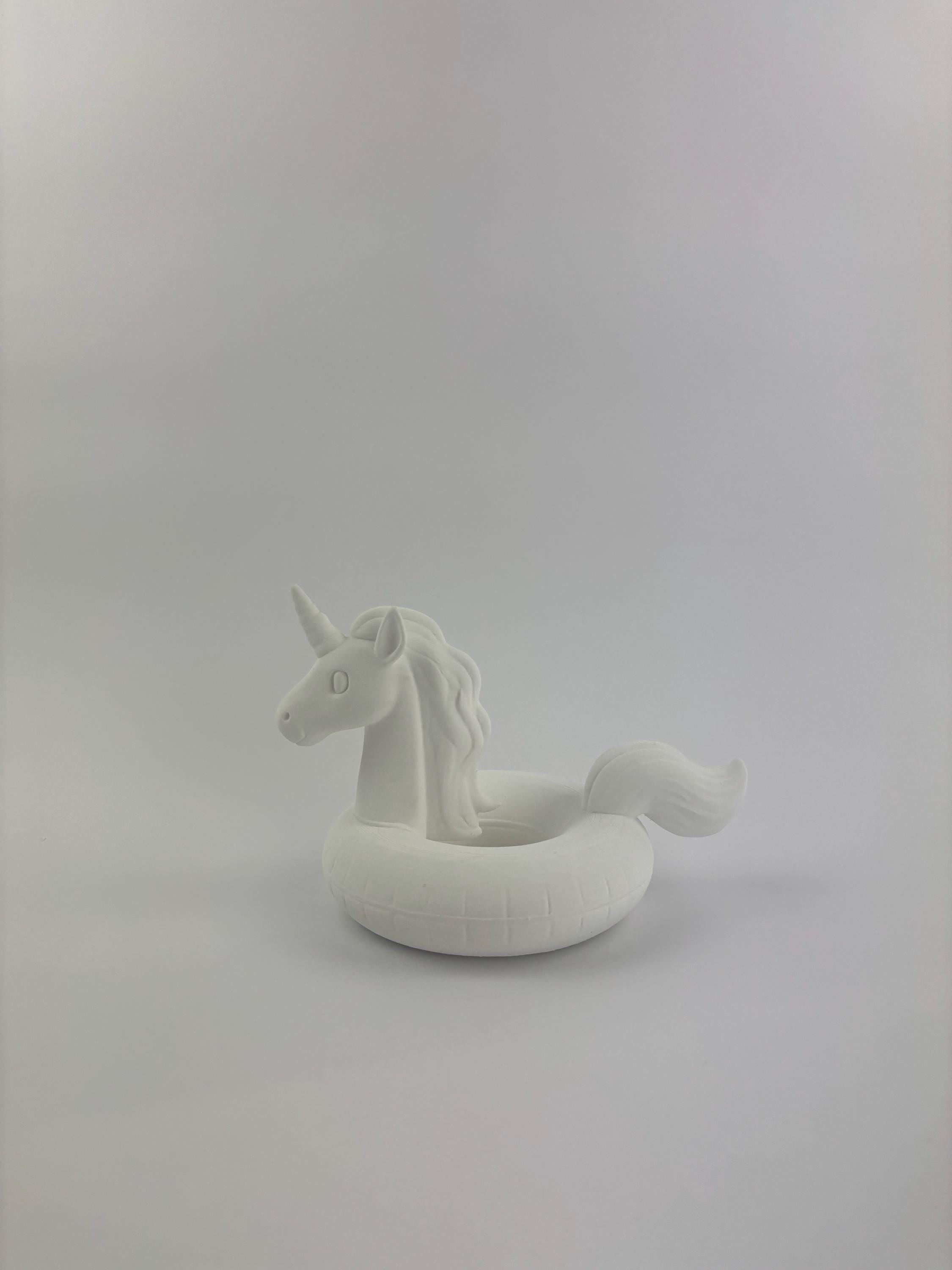 Paint your own - UNICORN POOL FLOATIE - jewelry tray/planter